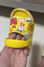 巴布豆兒童拖鞋男童女童洞洞鞋沙灘鞋寶寶涼鞋幼兒涼拖夏季 黃色 140碼 曬單實(shí)拍圖