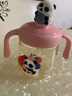 貝親兒童牛奶杯1-3歲寶寶喝水喝奶PPSU直飲奶瓶雙吸管水杯 粉色330mL 曬單實(shí)拍圖