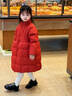 LUSON陳大豬女童紅色羽絨服冬裝2025新款小香風(fēng)洋氣兒童寶寶 曬單實(shí)拍圖