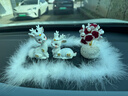 齊選一路平安小鹿汽車(chē)擺件車(chē)載中控臺裝飾品可愛(ài)卡通網(wǎng)紅女神高檔創(chuàng  )意 鑲鉆祥云鹿+珍珠玫瑰花+羽毛墊 曬單實(shí)拍圖