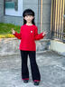 G. DUCKKIDS親子裝全家福一家三口四口秋冬紅色毛衣2024新款母子母女裝針織衫 紅色 100 (建議身高90-100CM 曬單實(shí)拍圖