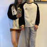 啄木鳥(niǎo)（TUCANO）品牌兩件裝情侶衣服2025新款網(wǎng)紅長(cháng)袖衛衣那女套裝上衣服 男黑白灰+女黑白灰 【春秋款】 XL 男+女L 曬單實(shí)拍圖