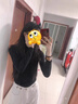 打底衫女半高領(lǐng)秋冬季新款加厚可外穿顯瘦長袖純色打底衣親膚衣 暗夜黑 蓄熱保暖抗起球 均碼 【適合80-140斤】 曬單實(shí)拍圖