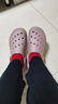 斯凱奇（Skechers）洞洞鞋女士透氣戶外沙灘鞋休閑涼拖鞋111514 桃粉色/PCH 37 曬單實(shí)拍圖