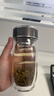 希諾抗菌玻璃杯雙層透明水杯男士高檔泡茶杯子XN-1926中閃銀灰 370mL 曬單實(shí)拍圖