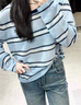 熱風(fēng)（Hotwind）女士條紋針織衫多巴胺罩衫2025年夏季新款韓版微透內(nèi)搭長t恤上衣 11紫色 L 曬單實拍圖