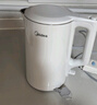 美的（Midea）電熱水壺煮水壺家用小型電燒水壺 0涂層食品級304不銹鋼雙層防燙無(wú)縫內膽1.5升容量 1566 曬單實(shí)拍圖