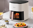 美的（Midea）家用空氣炸鍋免翻面 新款AI智能烹飪 全自動(dòng)電子觸控 可視大視窗 大容量5.3L金屬內腔 MF-KZC5388 曬單實(shí)拍圖