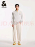 杰克·瓊斯（JACK&JONES）男裝冬季NBA聯(lián)名勇士隊寬松潮流拉鏈立領(lǐng)針織毛衣男款224413003 奶白A42 常規 奶白A42 M 175 曬單實(shí)拍圖