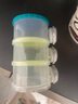 日康（rikang)寶寶奶粉盒外出裝奶粉儲存罐便攜盒嬰兒奶粉格分裝盒 【新款側(cè)開】藍(lán)綠 曬單實(shí)拍圖