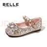 百麗（Belle）童鞋女童公主鞋春秋款時(shí)尚單鞋愛(ài)莎鞋水晶鞋兒童皮鞋學(xué)步鞋寶寶鞋 粉色 29 腳長(cháng)17.8-18.3cm 曬單實(shí)拍圖