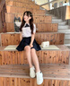 CharisKitty【明星同款】包包女款2025年斜挎包菱格通勤鏈條包七夕情人節禮物 菱格白 曬單實(shí)拍圖