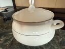瓷秀源裝湯盛湯帶蓋大號瓷盆陶瓷品鍋骨瓷大湯盆家用瓷碗大湯碗雙耳湯鍋 曬單實(shí)拍圖