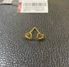 六福珠寶中秋禮物 足金鏤空愛(ài)心黃金耳釘耳飾女 計(jì)價(jià)G01G0026DS 約0.83克 曬單實(shí)拍圖