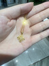 老鋪黃金古法手工足金項鏈 · 十字金剛杵(2號)鉆飾吊墜（金鏈款） 小號鎖骨鏈款金重約7.8g 曬單實(shí)拍圖