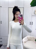 貓人女士保暖內衣女【高彈修身顯瘦】長(cháng)袖秋衣內搭打底可外穿25年新品 曬單實(shí)拍圖