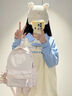 KappaKappa卡帕 25年新款潮流背包女運動(dòng)時(shí)尚百搭迷你雙肩包旅行小包包 奶酪白 曬單實(shí)拍圖