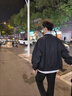 卡圖弛美式痞帥飛行員夾克男秋季潮流cleanfit立領(lǐng)廓形短款棒球服外套 黑色 XL 曬單實(shí)拍圖