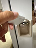 鉑特體 指紋智能掛鎖 家用室內防盜指紋掛鎖智能電子掛鎖頭大門(mén)防盜密碼鎖柜子  啞光銀 曬單實(shí)拍圖