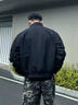 主意范（ZHUYIFAN）夾克男三防美式飛行春秋穿搭一整套立領(lǐng)棒球服外套短款工裝沖鋒衣 黑色夾克 L 110-130斤 曬單實(shí)拍圖
