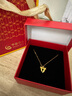 中國黃金（CHINA GOLD）黃金吊墜女款足金蝴蝶結項鏈鎖骨鏈七七夕情人節禮物送女朋友老婆 【京速達】蝴蝶結吊墜約0.3g-圓扣【贈銀鏈】 曬單實(shí)拍圖