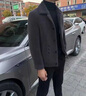 皮爾卡丹（pierre cardin）冬季男士呢子外套秋冬韓版潮流短款加厚毛呢大衣2025新款夾克冬裝 藏青色. M 建議85-105斤 曬單實(shí)拍圖
