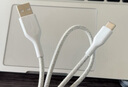 貝爾金（BELKIN）USB-IF認(rèn)證Type-c接口快充數(shù)據(jù)線USB-A轉(zhuǎn)USB-C車載carplay適用于蘋果iPhone 16/15 belkin A轉(zhuǎn)C數(shù)據(jù)線 1米白色PVC 曬單實(shí)拍圖