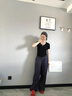 浪莎工裝褲女2025秋季新款寬松休閑褲小個(gè)子女顯瘦直筒可兩穿闊腿褲子 曬單實(shí)拍圖