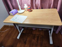 檬桂實(shí)木升降書(shū)桌兒童學(xué)習桌電腦桌可升降書(shū)桌中小學(xué)生寫(xiě)字桌可移動(dòng) 【加厚實(shí)木】白架+淺胡桃+萬(wàn)向輪 100*50*60 曬單實(shí)拍圖