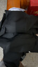 羅蒙西服套裝男士商務(wù)修身西裝男職業(yè)正裝小西服新郎伴郎結婚禮服外套 黑色雙扣【西服+西褲+襯衫】 6XL /200【190-205斤】+7件禮品 曬單實(shí)拍圖