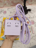 奧?？啤?C認(rèn)證】小方磚插排桌面美學(xué)充電站USB插座插線板USB充電器排插適用蘋果小米全長1.8米紫 曬單實拍圖