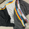 蕉內(nèi)銀皮301S男士內(nèi)褲精梳棉7A抗菌撞色腰帶運動透氣青少年平角褲3件 曬單實拍圖