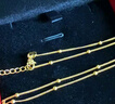 周大福滿天星光珠基礎(chǔ)鏈足金黃金項鏈(工費360)40cm 約3g EOF1627七夕 曬單實拍圖