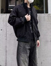 卡圖弛美式cleanfit飛行教練夾克男春秋季寬松潮流高街工裝棒球衣服外套 黑色 XL 曬單實(shí)拍圖