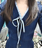 讓霧針織開(kāi)衫女套裝兩件套毛衣裙子秋季2025新款上衣長(cháng)袖小個(gè)子半身裙 藏青色學(xué)院風(fēng)針織套裝 M 【建議95-105斤】 曬單實(shí)拍圖