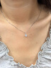 伊燦簡(jiǎn)約高級感水鉆吊墜項鏈女2025年新款氣質(zhì)小眾輕奢鎖骨鏈百搭頸鏈 輕奢水鉆吊墜項鏈 曬單實(shí)拍圖