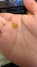 六福珠寶中秋禮物 黃金耳釘四時(shí)春花足金四葉草耳釘 計價(jià) 約1.23克 曬單實(shí)拍圖