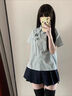 學(xué)院風(fēng)獨特絕美小套裝裙子俏皮活潑襯衫百褶裙兩件套女裝夏日漂亮 條紋襯衫+半身裙 收藏加購優(yōu)先發(fā) S 建議95斤以?xún)?曬單實(shí)拍圖