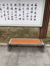 不銹鋼公園椅戶外長椅鐵藝防腐塑木長凳室外廣場休息條凳公共座椅 U型1m*40寬*45高 201不銹鋼 曬單實拍圖