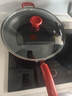 特福（Tefal）炒鍋有鈦不粘鍋家用炒菜鍋少油煙鍋32cm炒鍋佳溫紅心磁爐通用炒鍋 曬單實(shí)拍圖