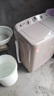 YANGZI揚(yáng)子集團(tuán)洗衣機(jī)半自動(dòng)老式家用雙桶大容量雙缸洗衣機(jī)藍(lán)光 洗脫雙筒小型波輪 9公斤強(qiáng)勁電機(jī)-小型款 曬單實(shí)拍圖