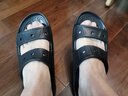 卡駱馳crocs拖鞋輕便耐磨貝雅涼鞋男女同款透氣休閑鞋|207627 黑色-001 41 /42(260mm) 曬單實(shí)拍圖