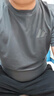 阿迪達斯短袖男2025夏季運動(dòng)親膚透氣輕薄速干T恤 深灰/淺灰 L  曬單實(shí)拍圖