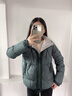 塔馳密司 TOUCH MISS立領(lǐng)通勤風(fēng)拉鏈白鵝絨短款羽絨服女 松石綠 XL 曬單實(shí)拍圖