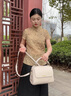 BUGATTI包包女包奢侈品牌2025新款女士單肩斜挎七夕情人節(jié)禮物送女友老婆 米白色 曬單實(shí)拍圖