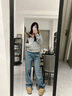 蕓蕁衛衣女美式復古大毛領(lǐng)灰色連帽短款外套秋冬2025新款收腰拉鏈開(kāi)衫 灰色 S 80-90斤 曬單實(shí)拍圖