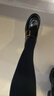 莎莎蘇[趙今麥同款]秋冬季伯德小姐英倫厚底增高樂福鞋女一腳蹬小皮鞋 黑色 36 曬單實拍圖