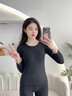 南極人發(fā)熱保暖內(nèi)衣女士秋衣秋褲套裝2025新款冬季薄款A(yù)B面磨毛絨保暖衣 薄荷綠 M 【80-100斤】 曬單實拍圖