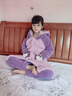 浪莎（LangSha）寶寶睡衣女童珊瑚絨秋冬季2025新款兒童睡袍冬款小女孩洋氣家居服 曬單實(shí)拍圖