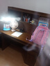 立太（LEADTEK）實(shí)木書(shū)桌學(xué)習(xí)桌電腦桌書(shū)柜書(shū)架一體家用小戶(hù)型轉(zhuǎn)角桌學(xué)生寫(xiě)字桌子 【新品沖量】120cm深胡桃色 曬單實(shí)拍圖